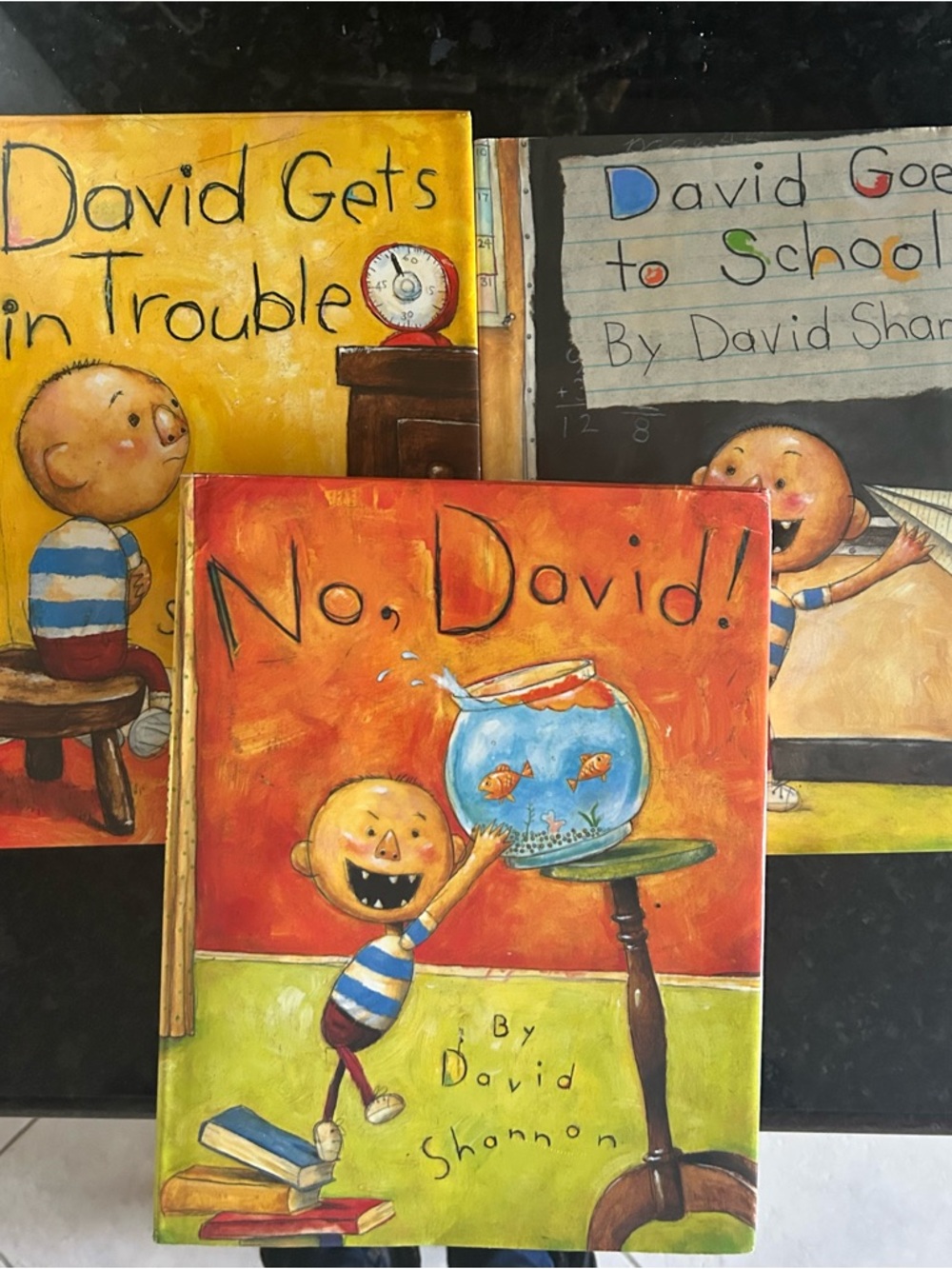 No, David! Children's Picture Book - Bright Red & Yellow Cover
